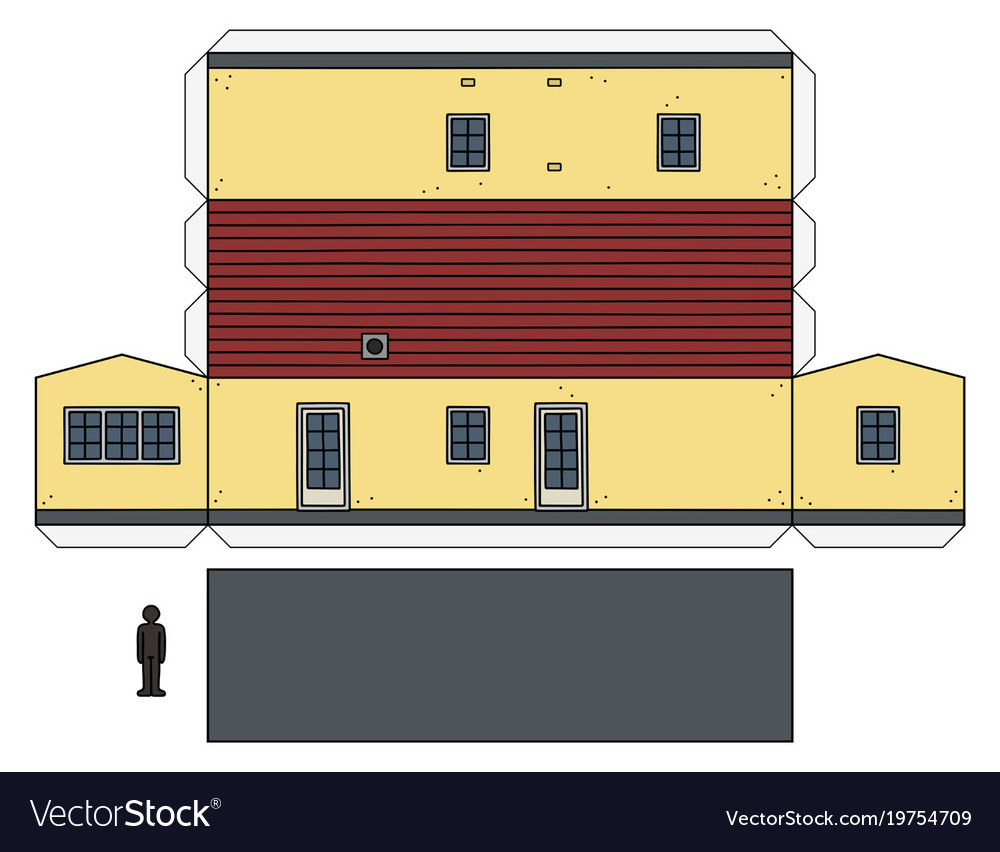 The paper model of a mobilhome Royalty Free Vector Image