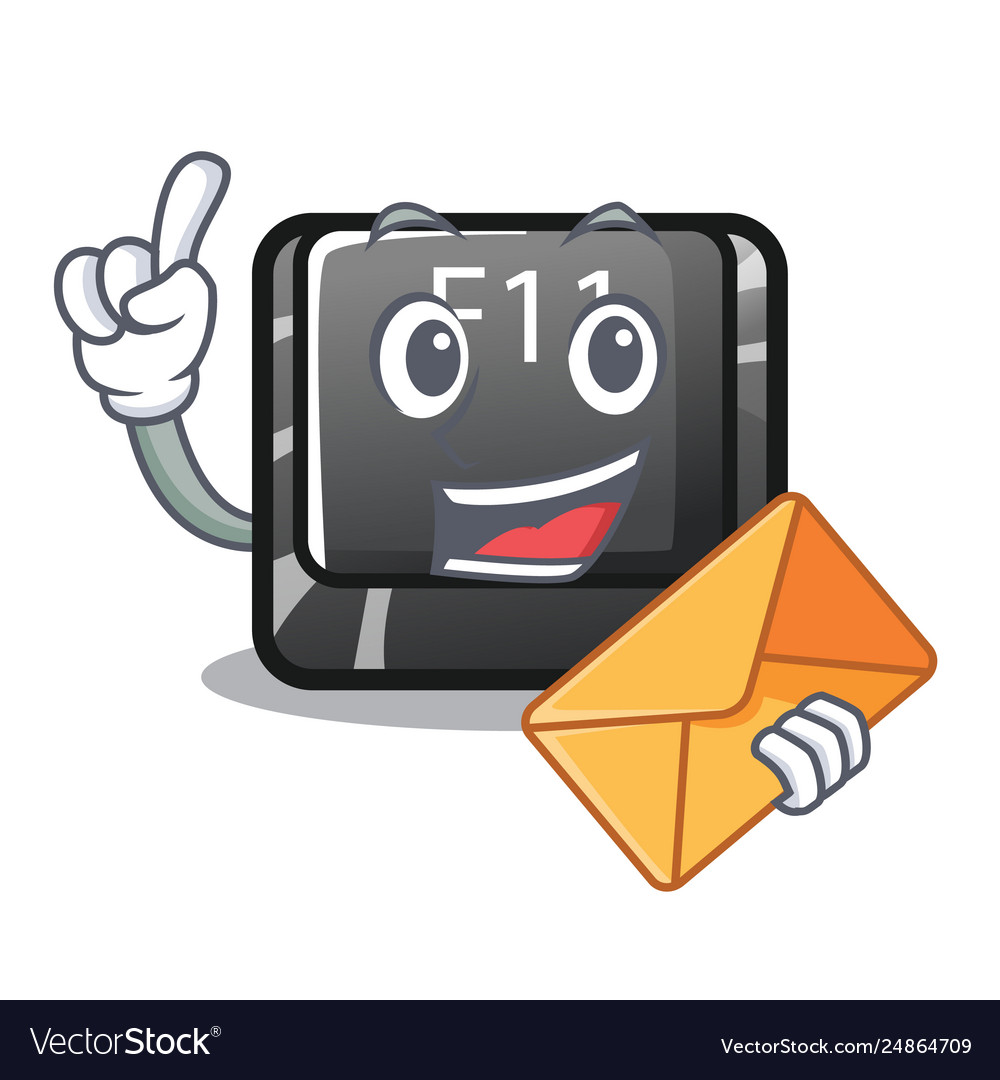 With envelope f11 button in character shape