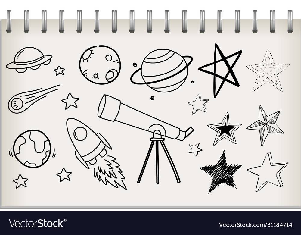 A note from astronomy class vector image A note from astronomy class