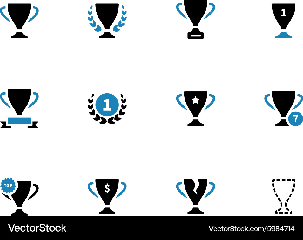 Cup duotone icons on white background Royalty Free Vector