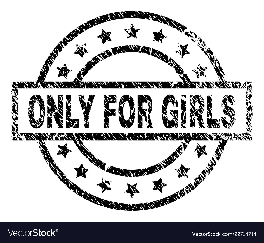 Grunge textured only for girls stamp seal vector image Grunge textured only for girls stamp seal