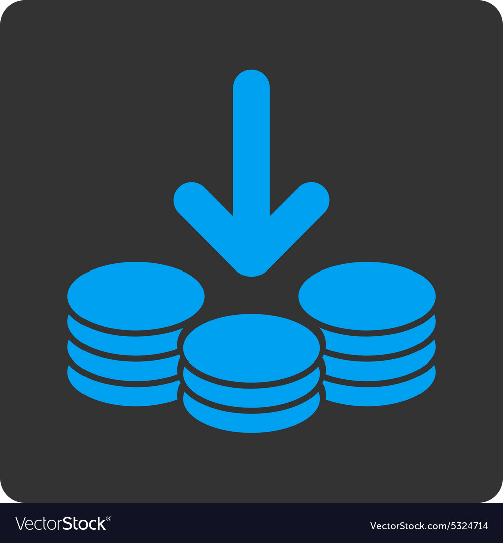 Income icon from commerce buttons overcolor set