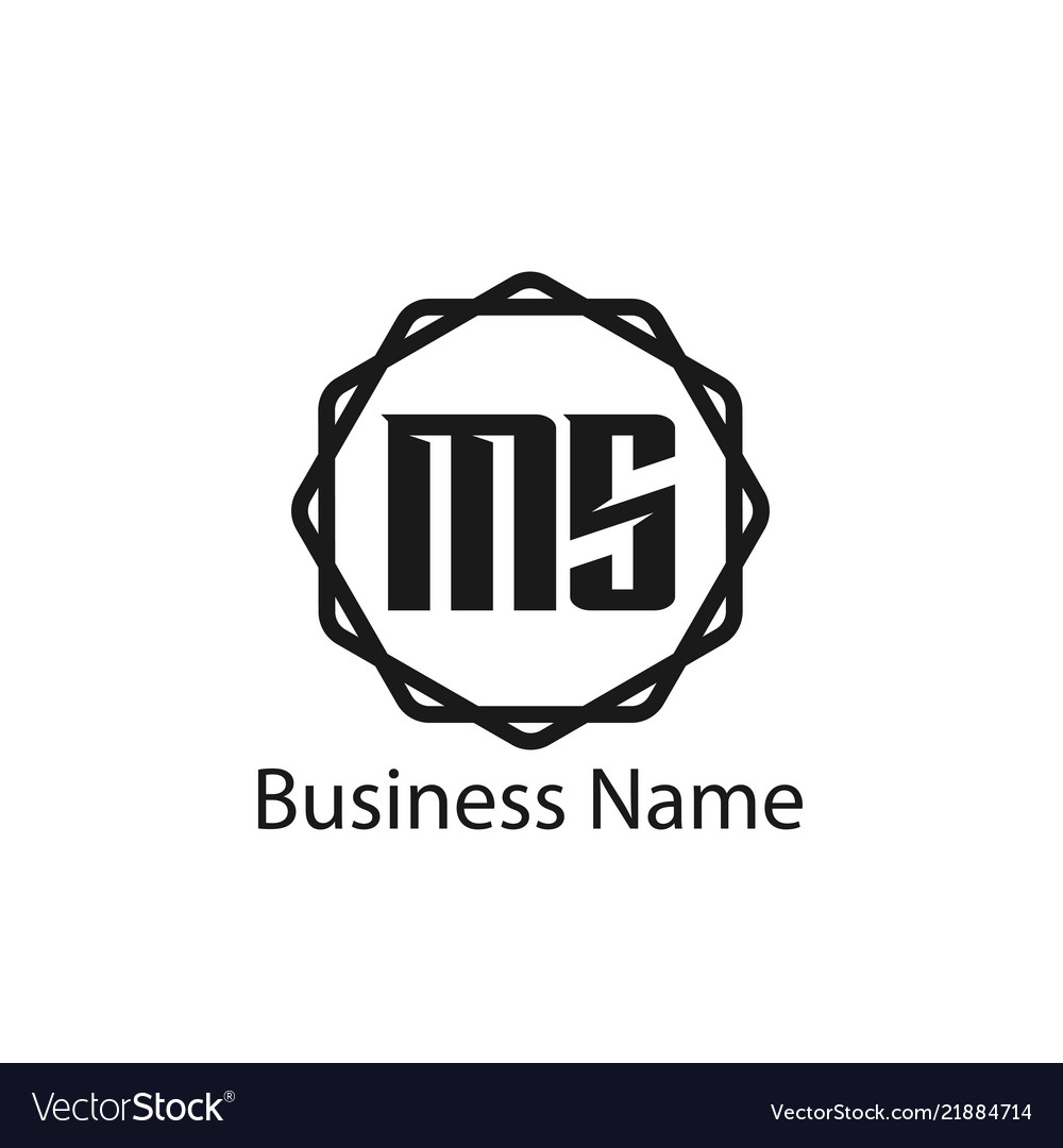 Initial letter ms logo template design vector image Initial letter ms logo template design