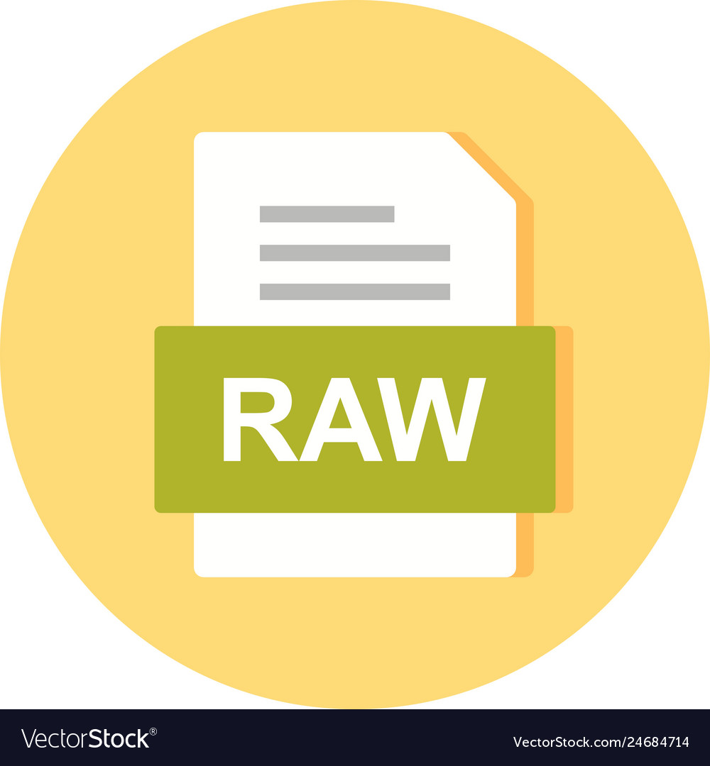 Raw file document icon