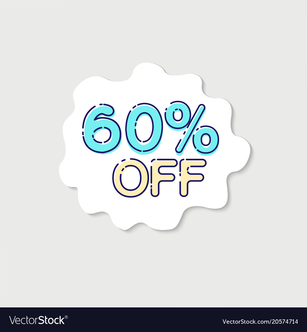 Sale tags with up to percent text