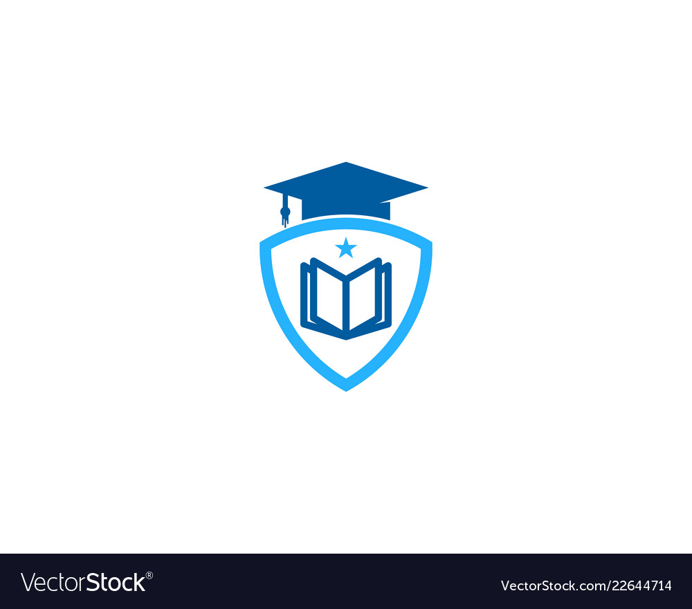 Shield education logo icon design Royalty Free Vector Image