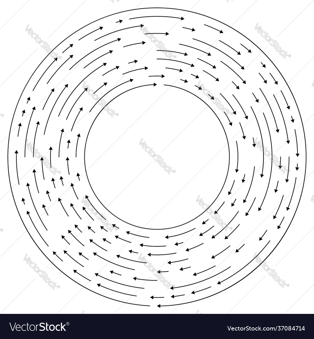 Spinning circular circle arrows element