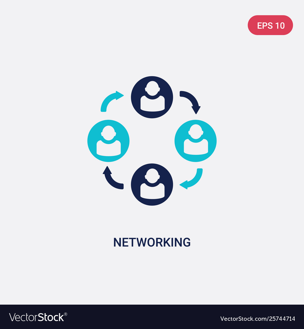 two color networking icon from human resources networking resources