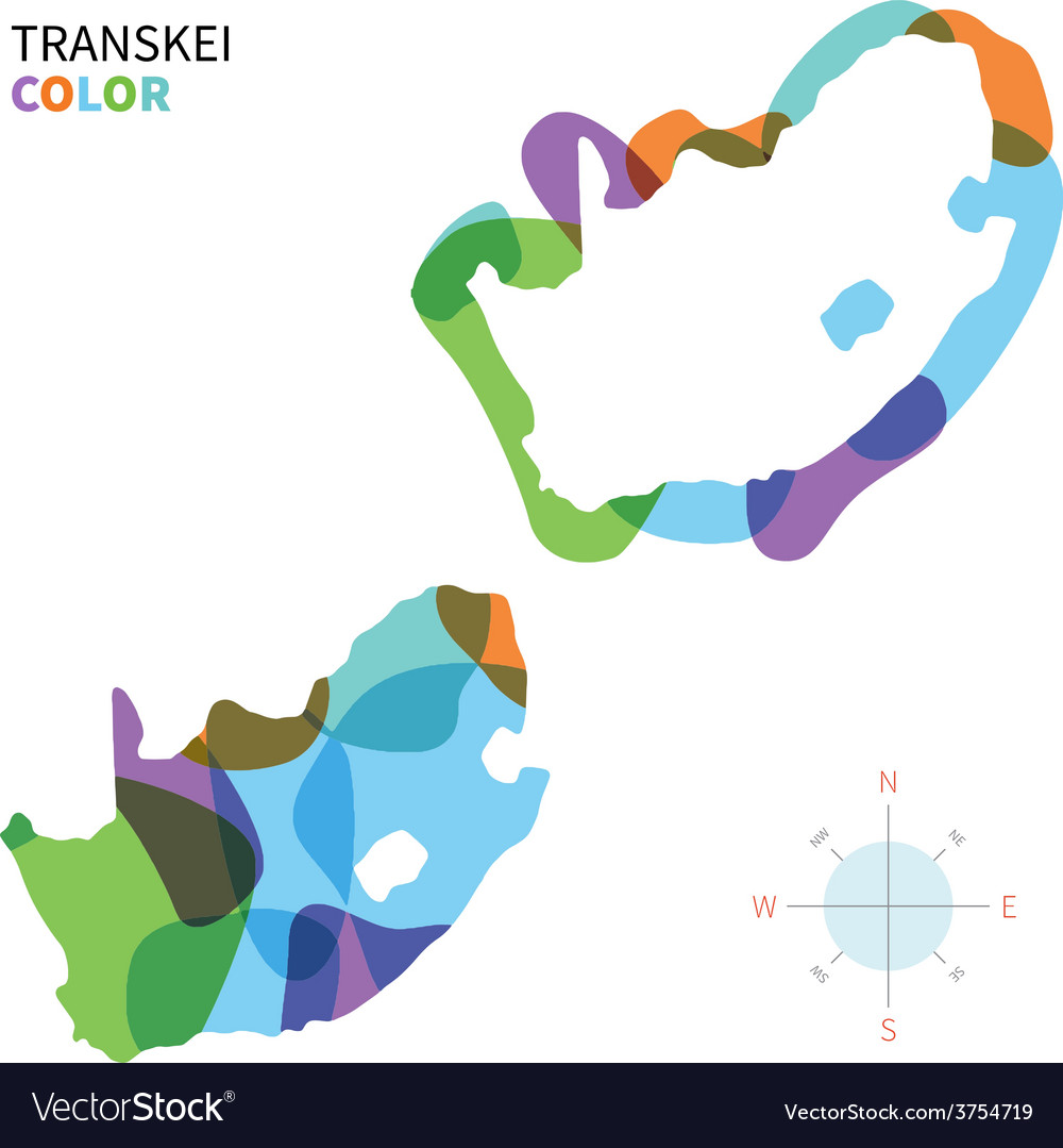 Abstract color map of transkei