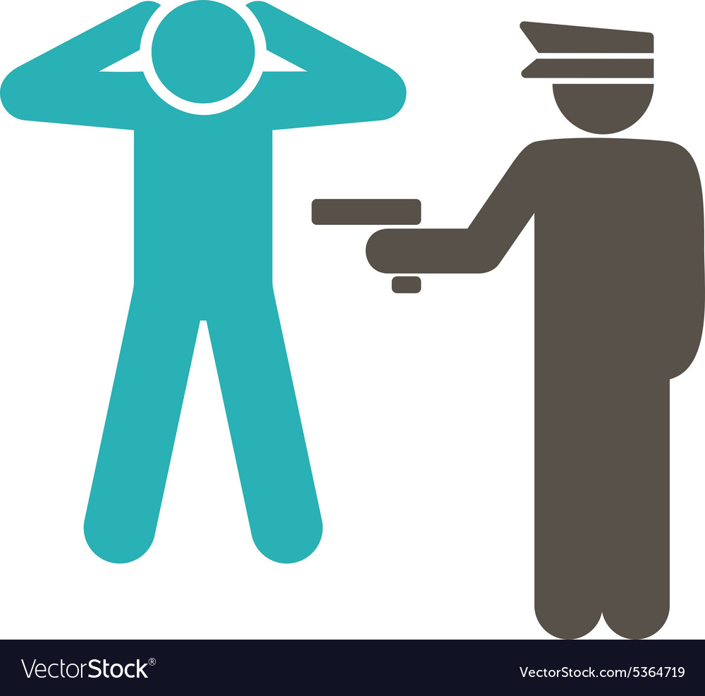 Arrest icon from business bicolor set Royalty Free Vector