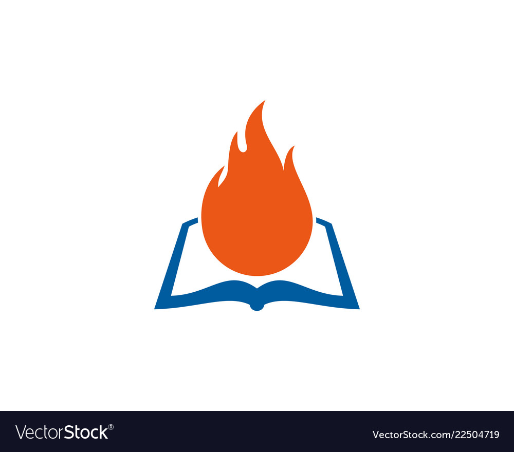 Burn book logo icon design Royalty Free Vector Image