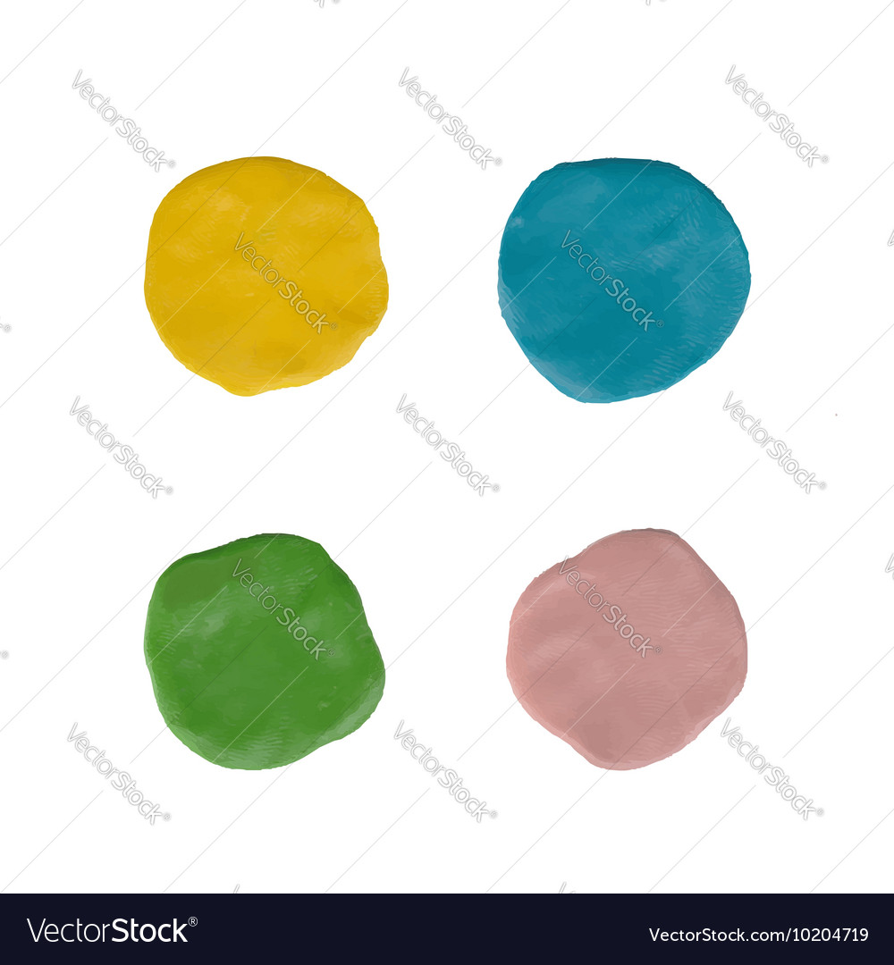 Clay circles colorful plasticine stains