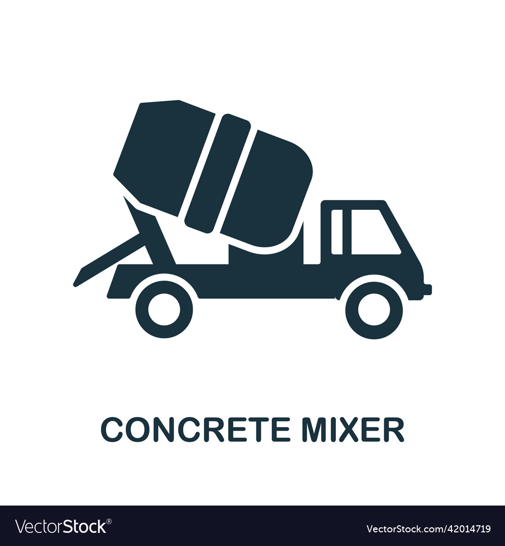 Concrete mixer icon simple element from vector image Concrete mixer icon simple element from