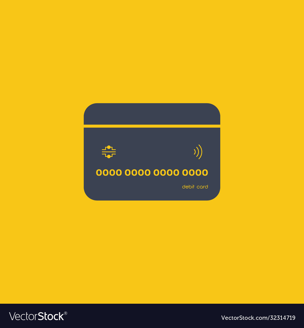 Credit card icon pay in flat design