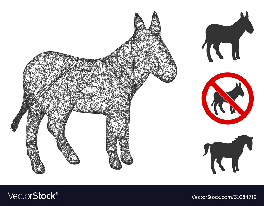 Donkey polygonal web mesh