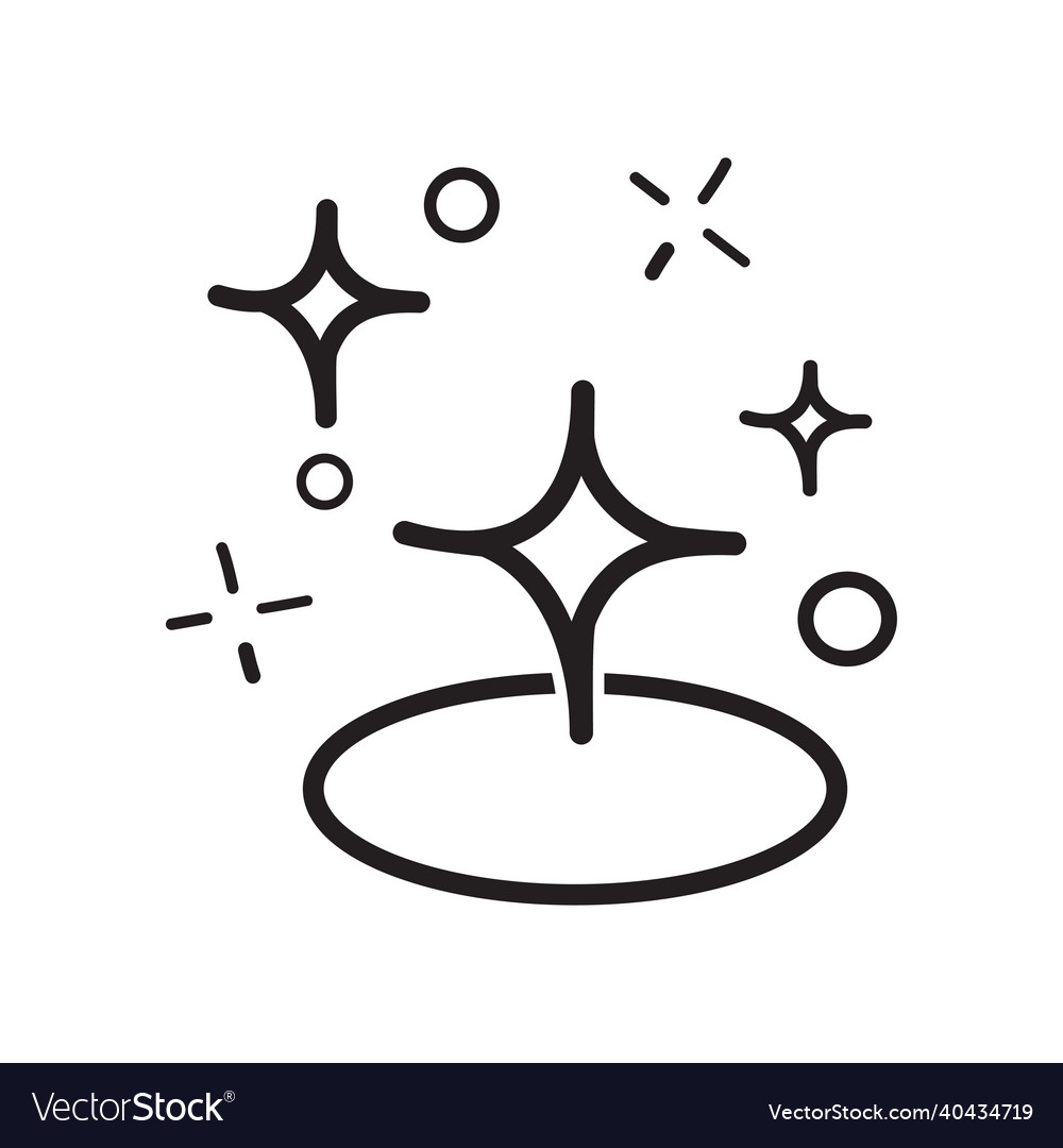 Doodle Set Of Stars Sparkle Icon Clean Surface Vector Image