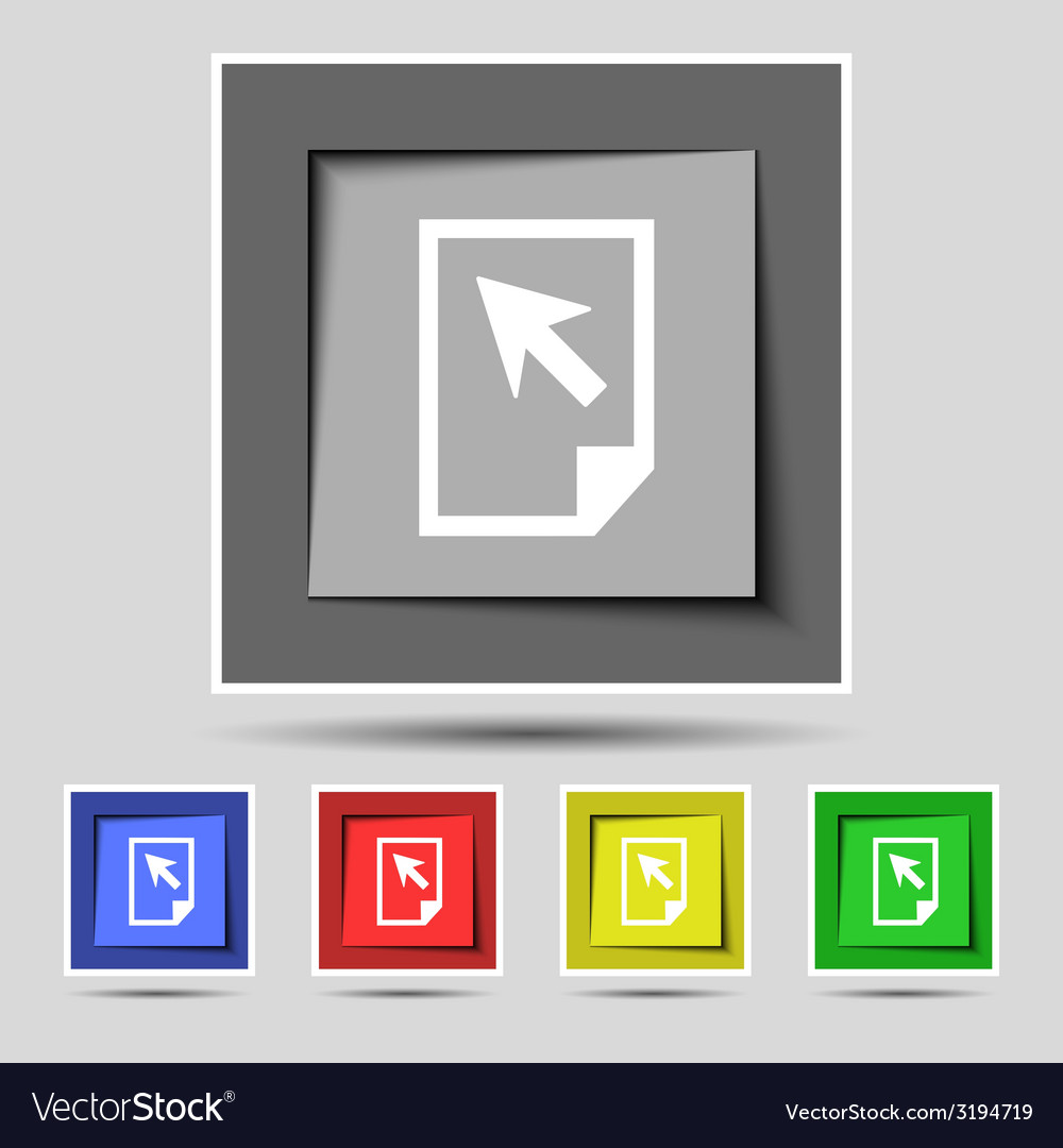 Text file sign icon document symbol set