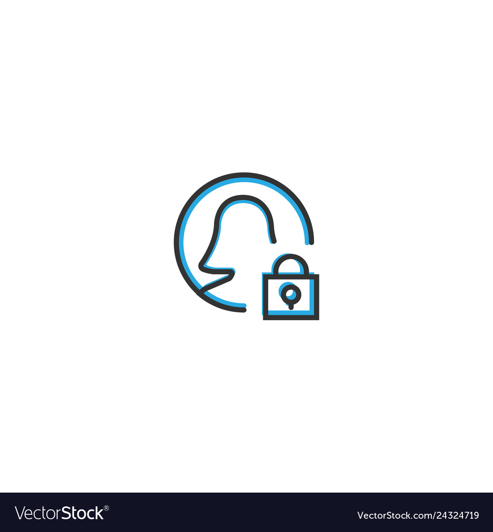 User icon design interaction line vector image User icon design interaction line