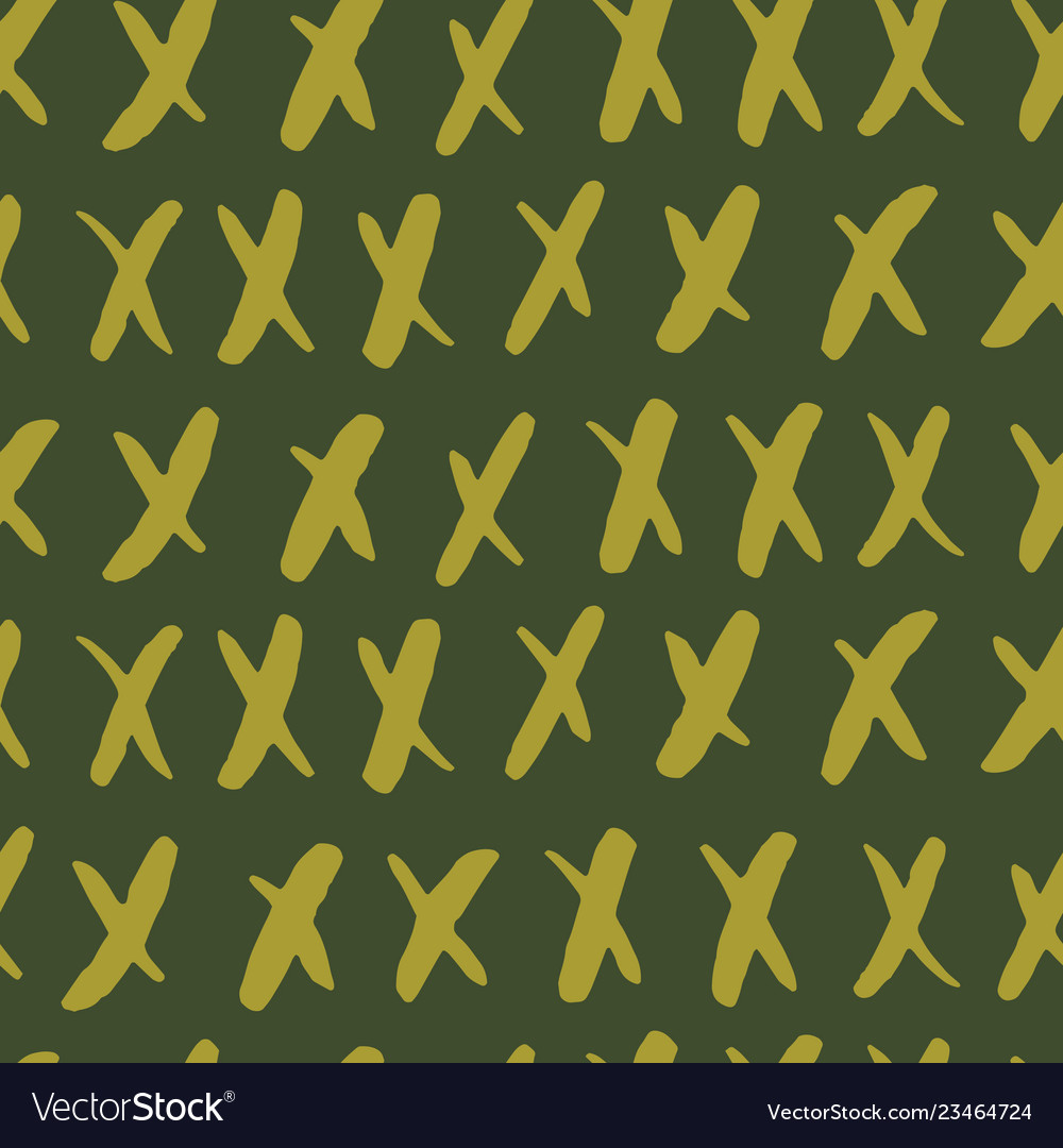 Seamless hand drawn x pattern Royalty Free Vector Image