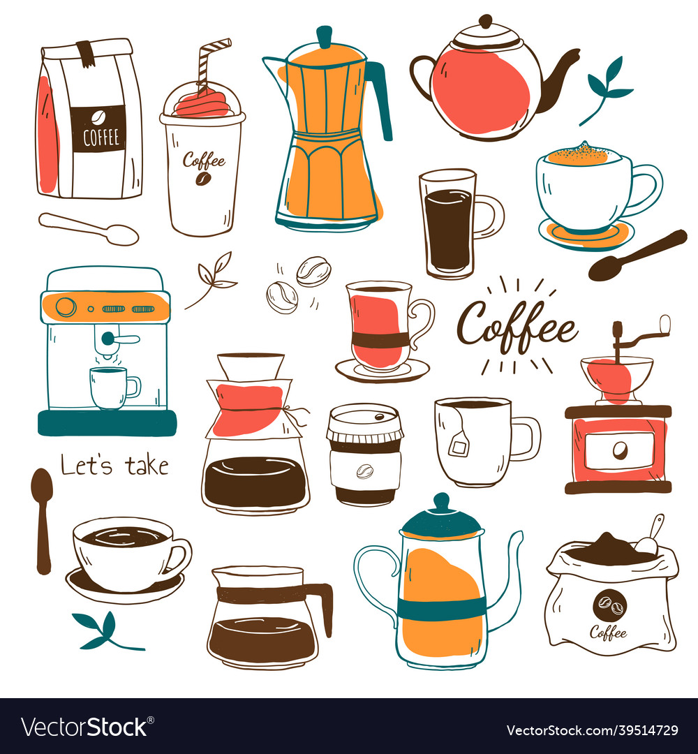 Cafe and coffee house pattern Royalty Free Vector Image