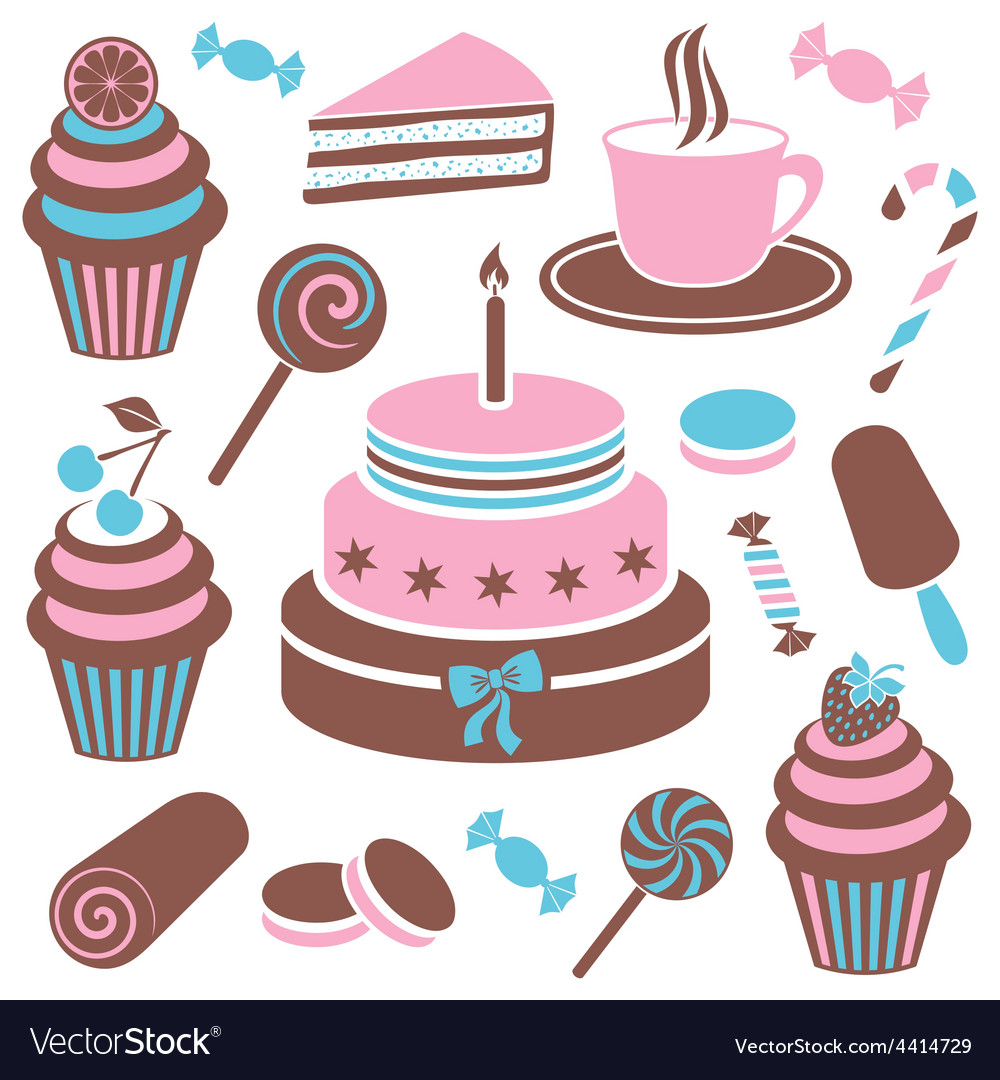 Desserts and sweets icon Royalty Free Vector Image