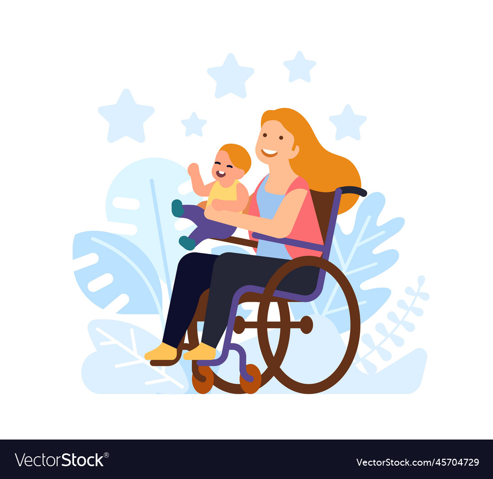 Disabled Mom Holding Child
