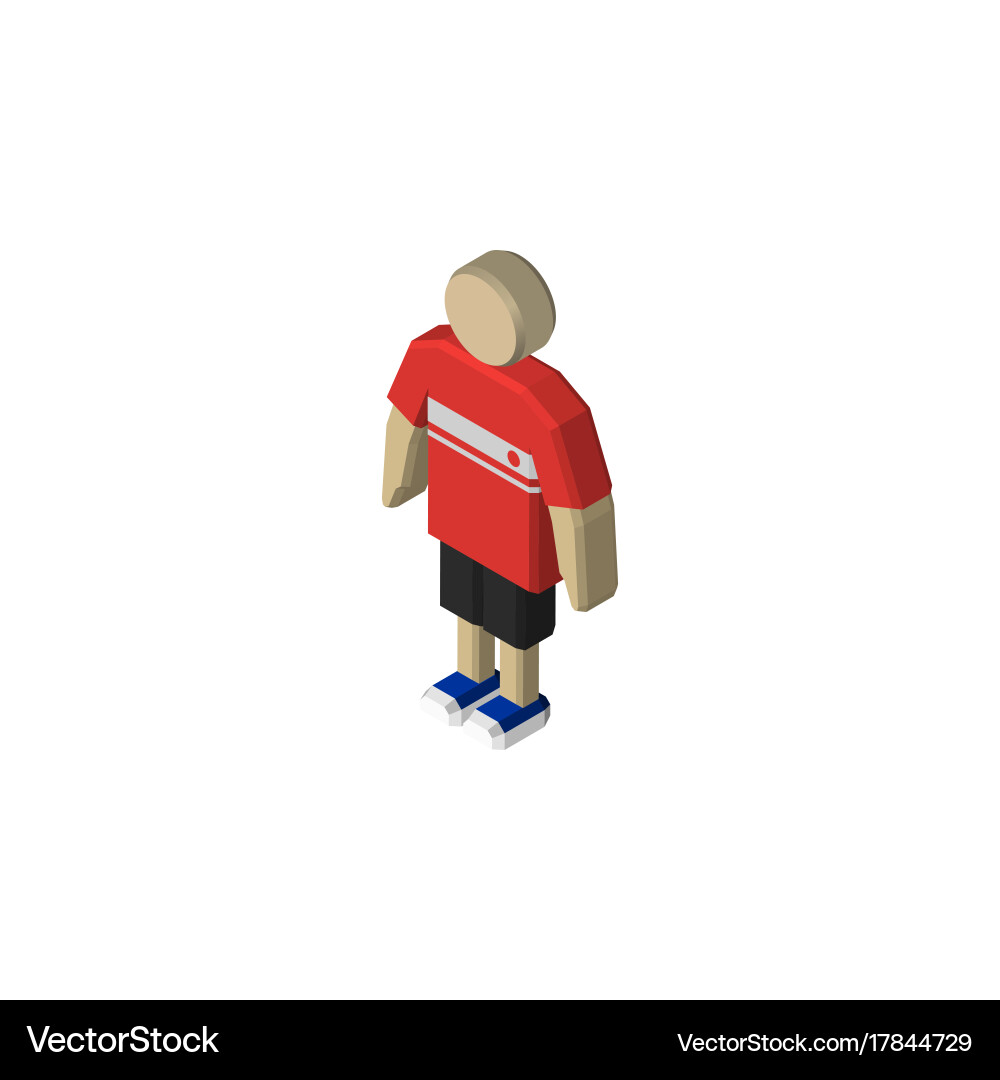 Isolated boy isometric guy element can Royalty Free Vector