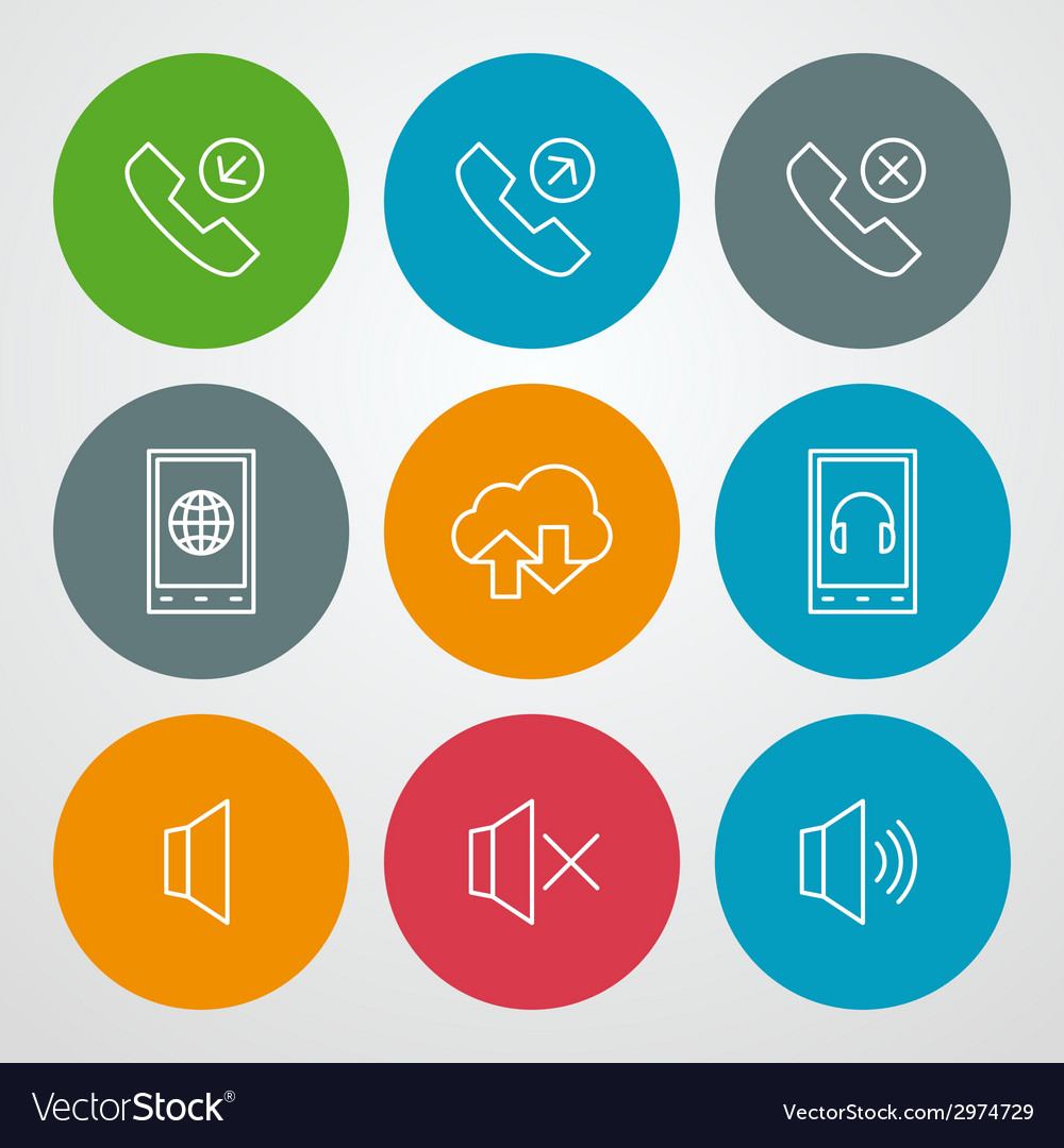 Line icons set for web site design and mobile apps