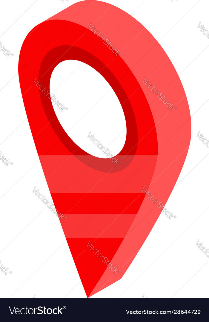 Pin map location icon isometric style