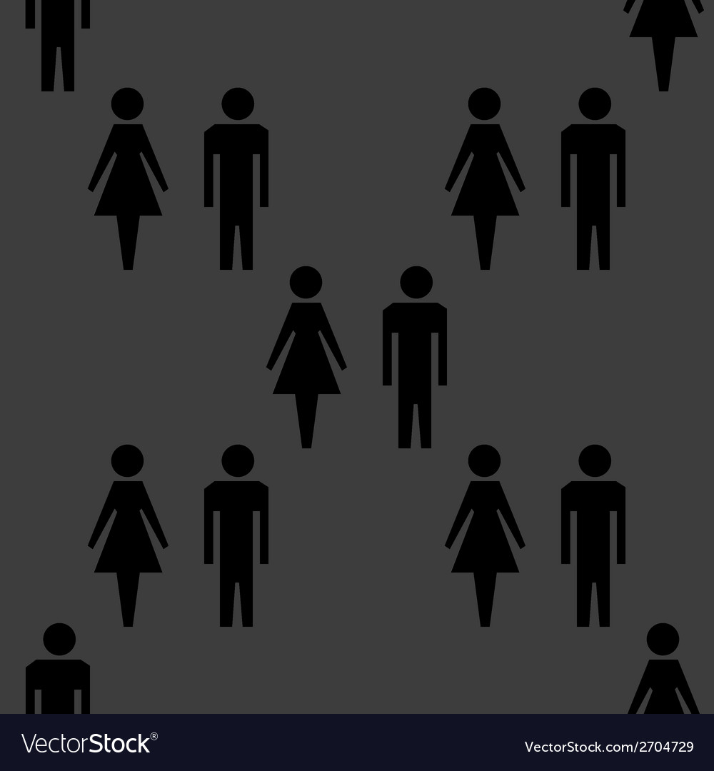 Suluet men women web icon flat design seamless