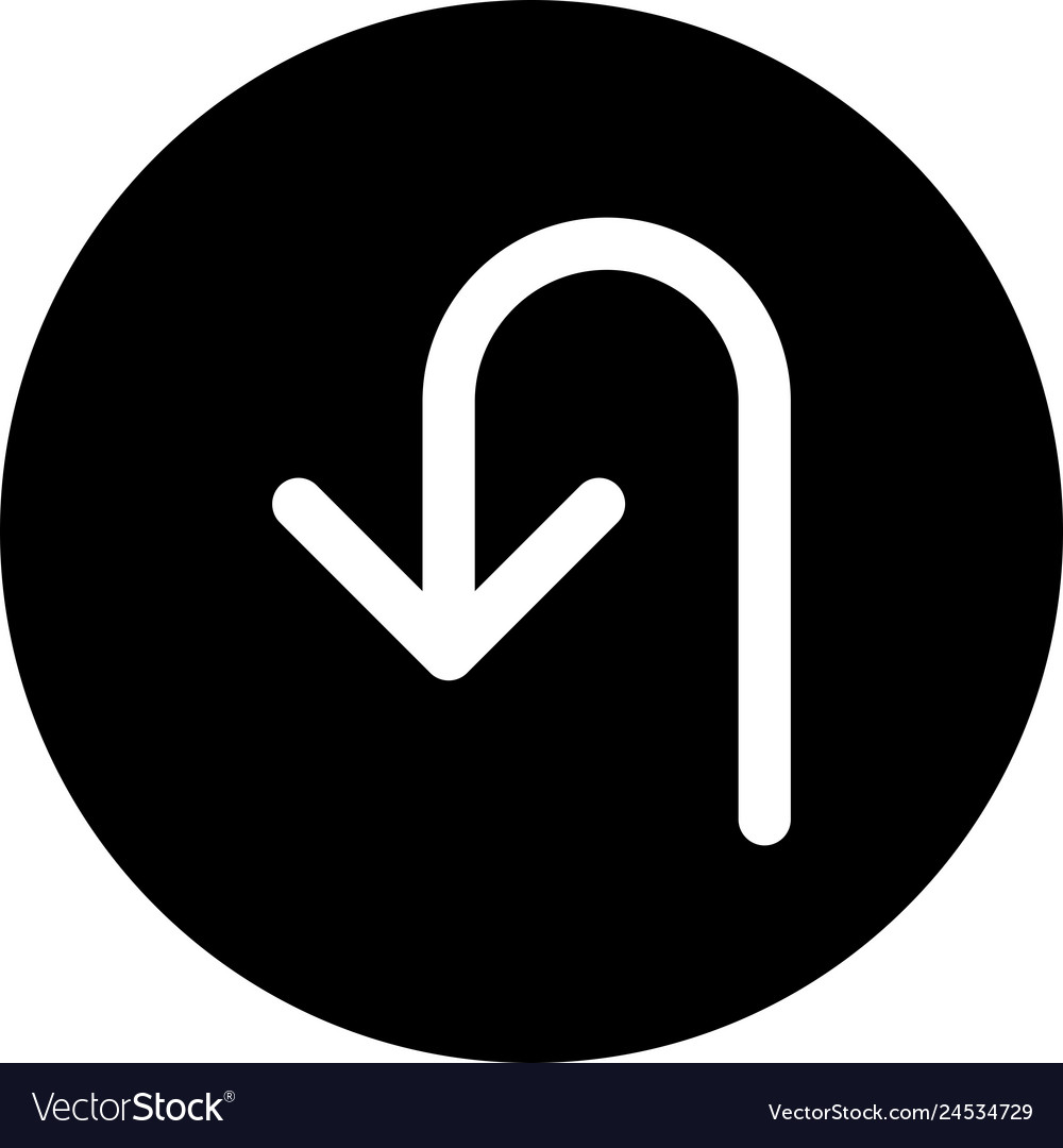 U-turn icon Royalty Free Vector Image - VectorStock