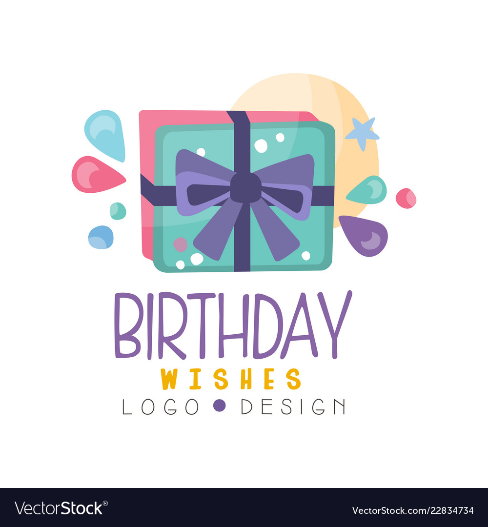 Download Birthday wishes logo colorful creative template Vector Image