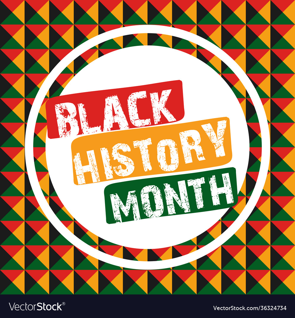 Black history month banner or label Royalty Free Vector