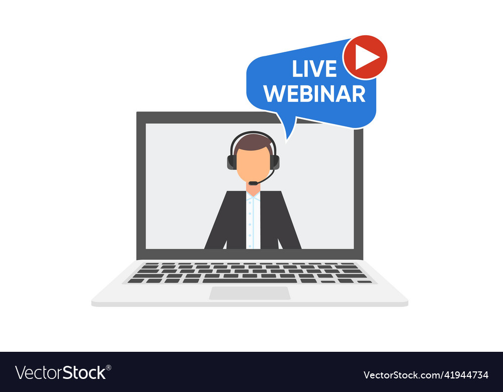 Live webinar on the laptop online conference