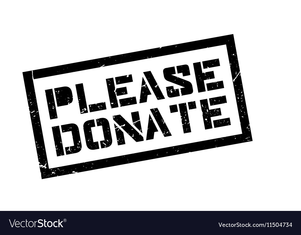 Please Donate rubber stamp Stock Vector by ©lkeskinen0 125863410