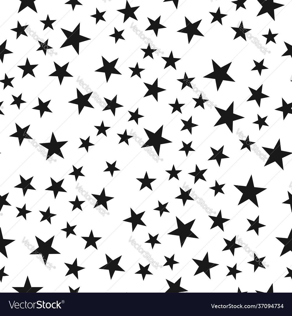 Random star shape pattern background seamlessly vector image Random star shape pattern background seamlessly