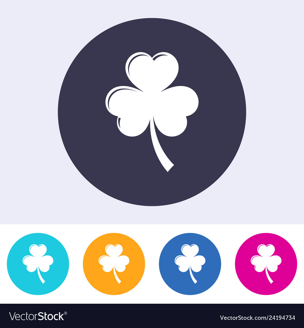 Single round abstract clover leave icon Royalty Free Vector