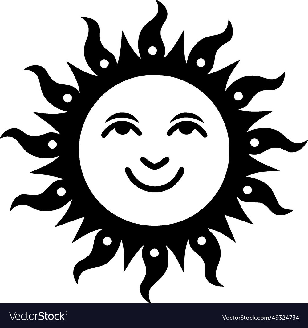 Sun - minimalist and simple silhouette Royalty Free Vector