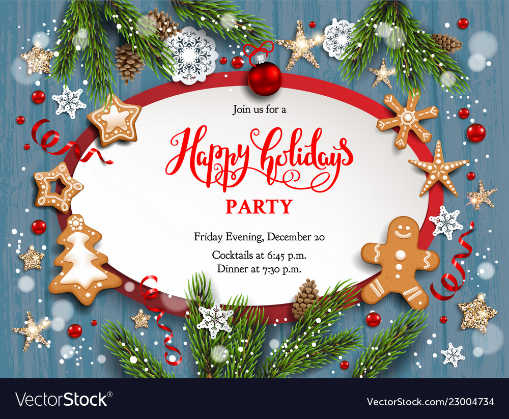 Vintage Christmas Card Royalty Free Vector Image