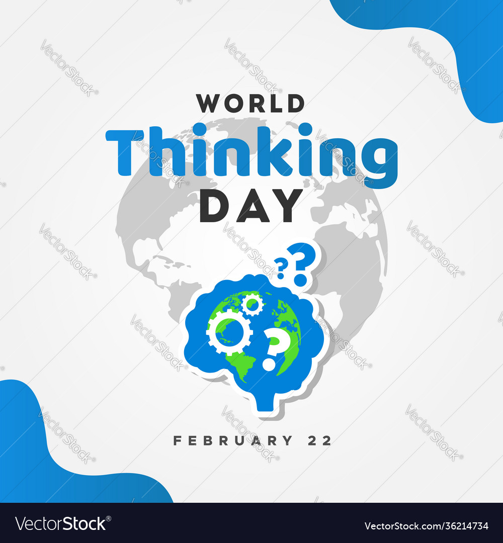 World thinking day design template background