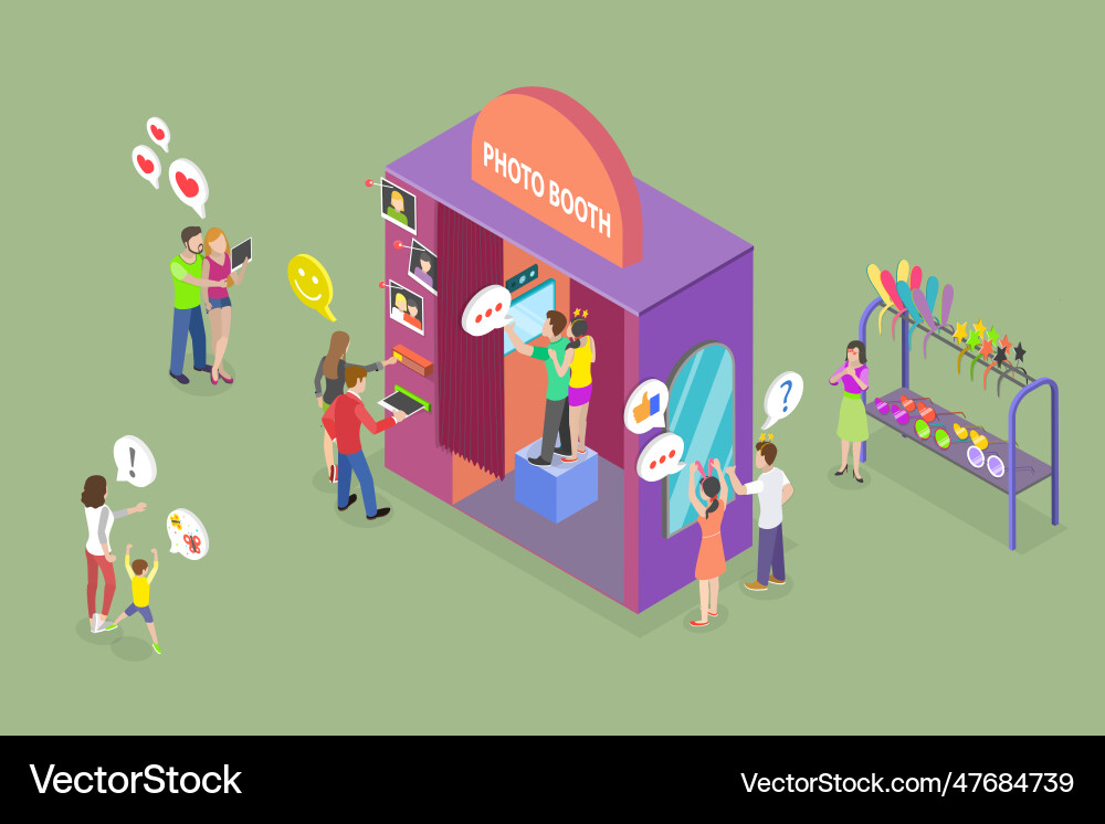 3d isometric flat conceptual Royalty Free Vector Image
