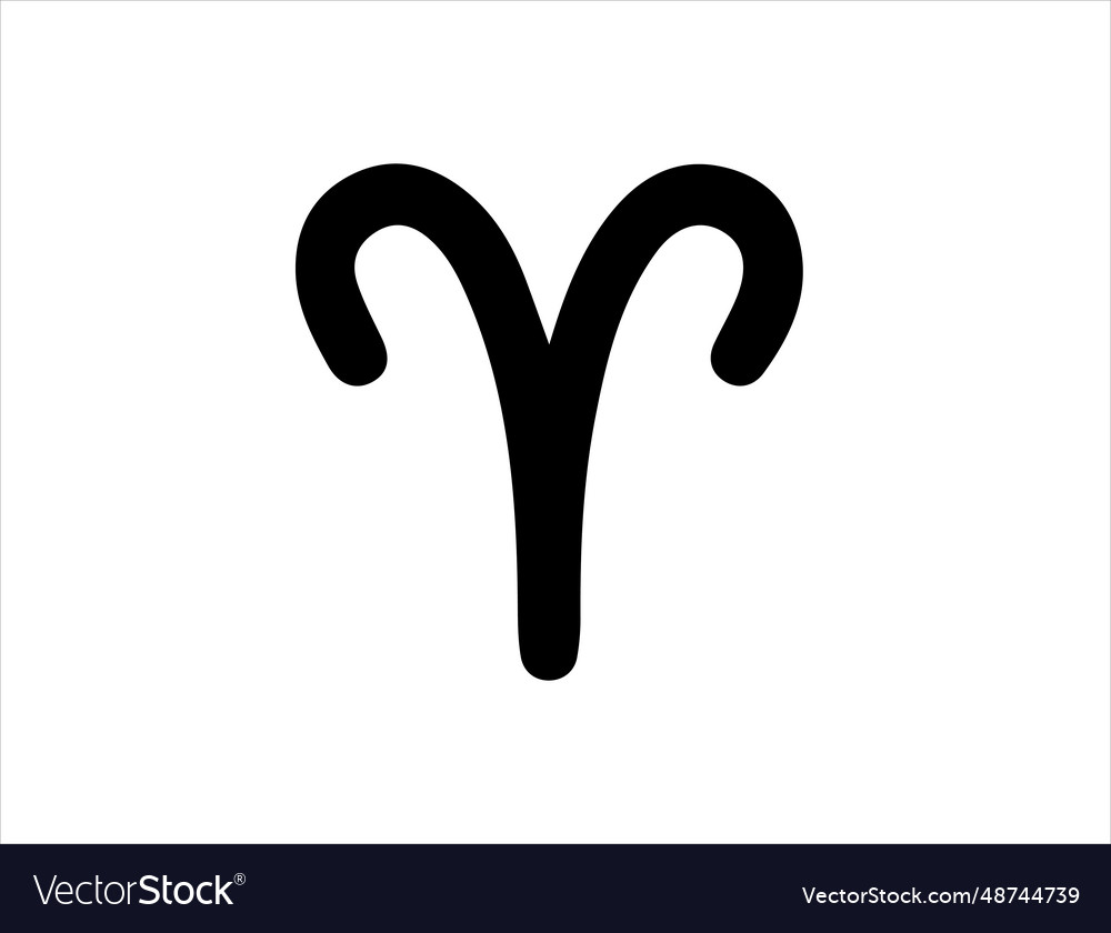 Aries zodiac sign art Royalty Free Vector Image