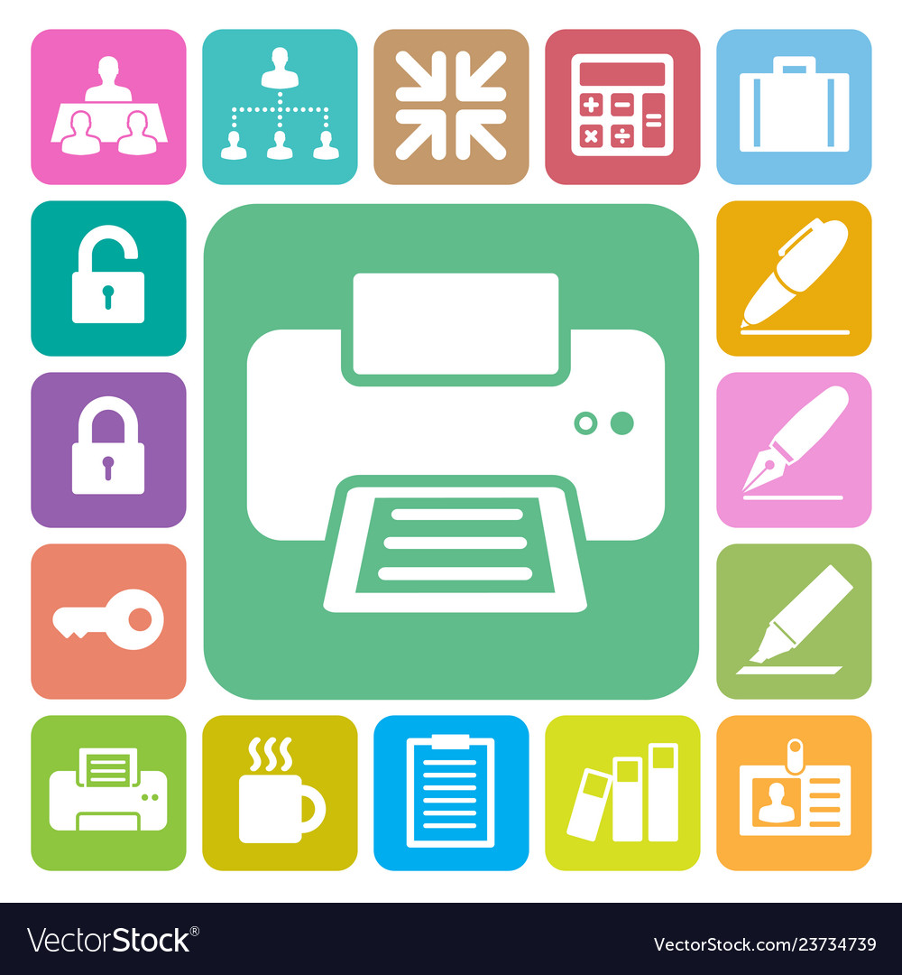 Business and office icons set