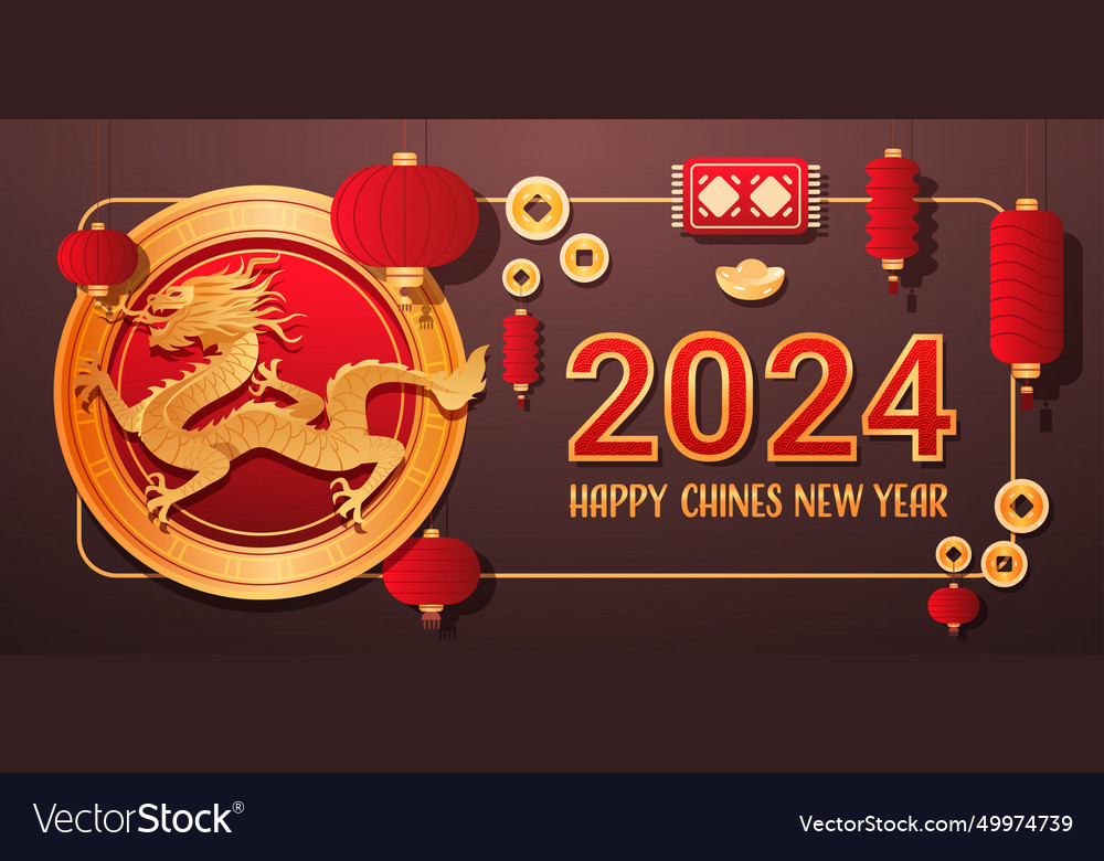 Chinese new year of dragon icon zodiac sign Vector Image