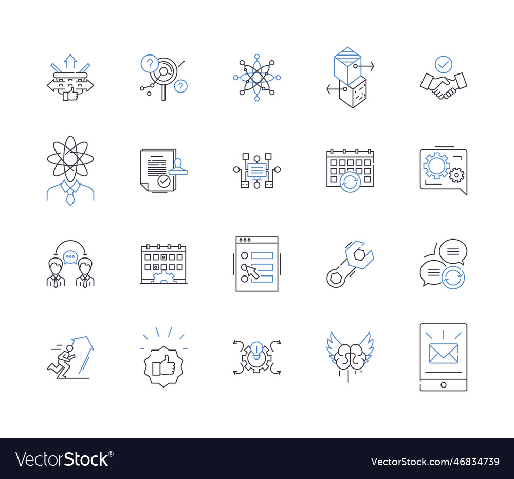 Co-Worker Allianzen Linien Icons Sammlung nerking