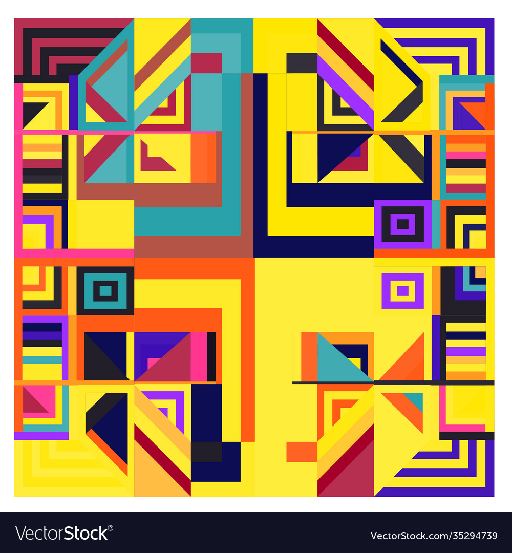 Colorful geometric and curve background pattern