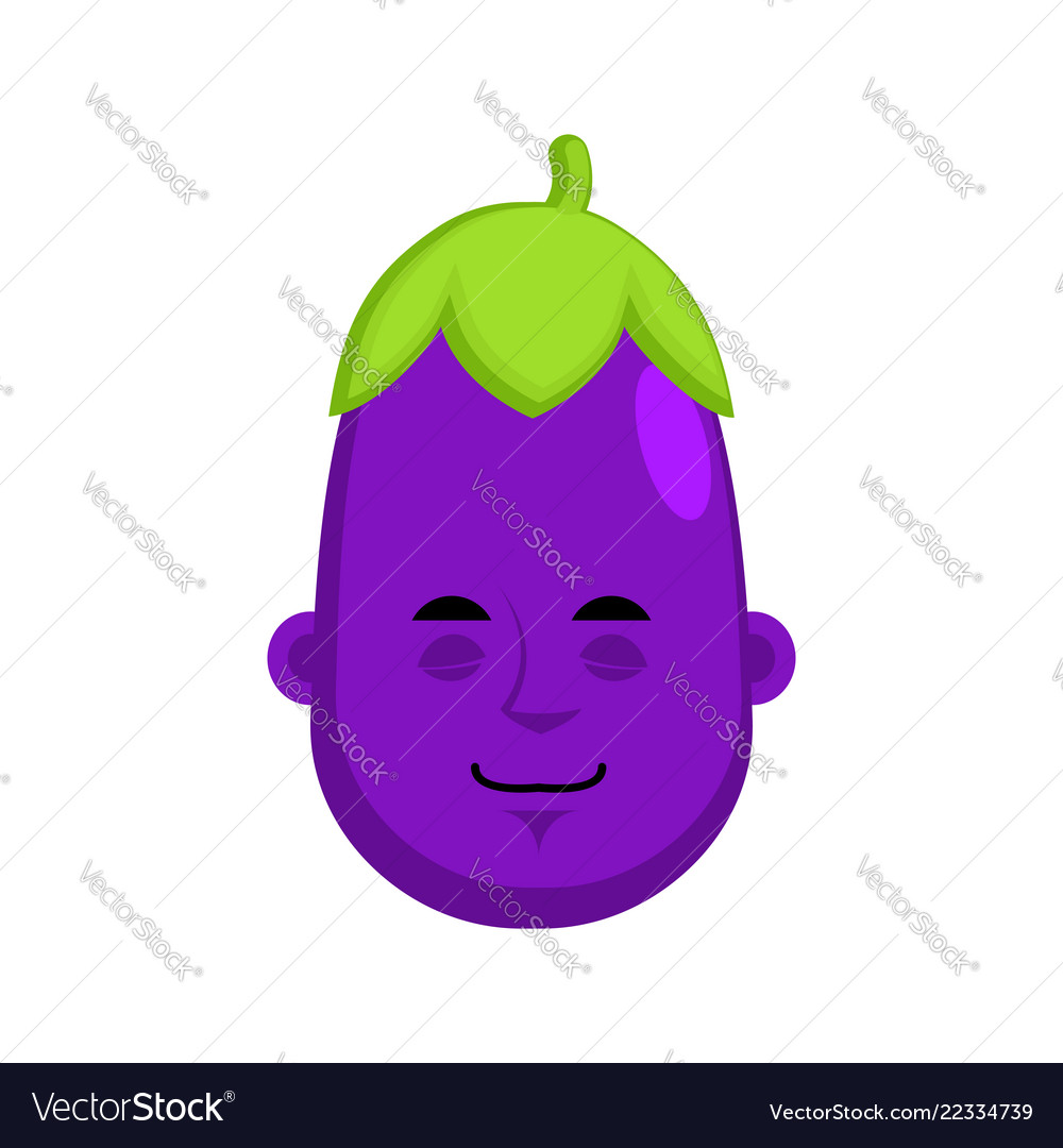 Eggplant sleep emotion avatar purple vegetable