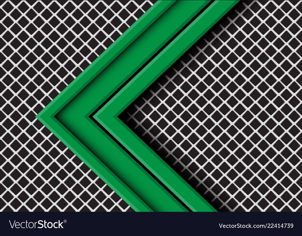 Green arrow direction overlap on grey mesh