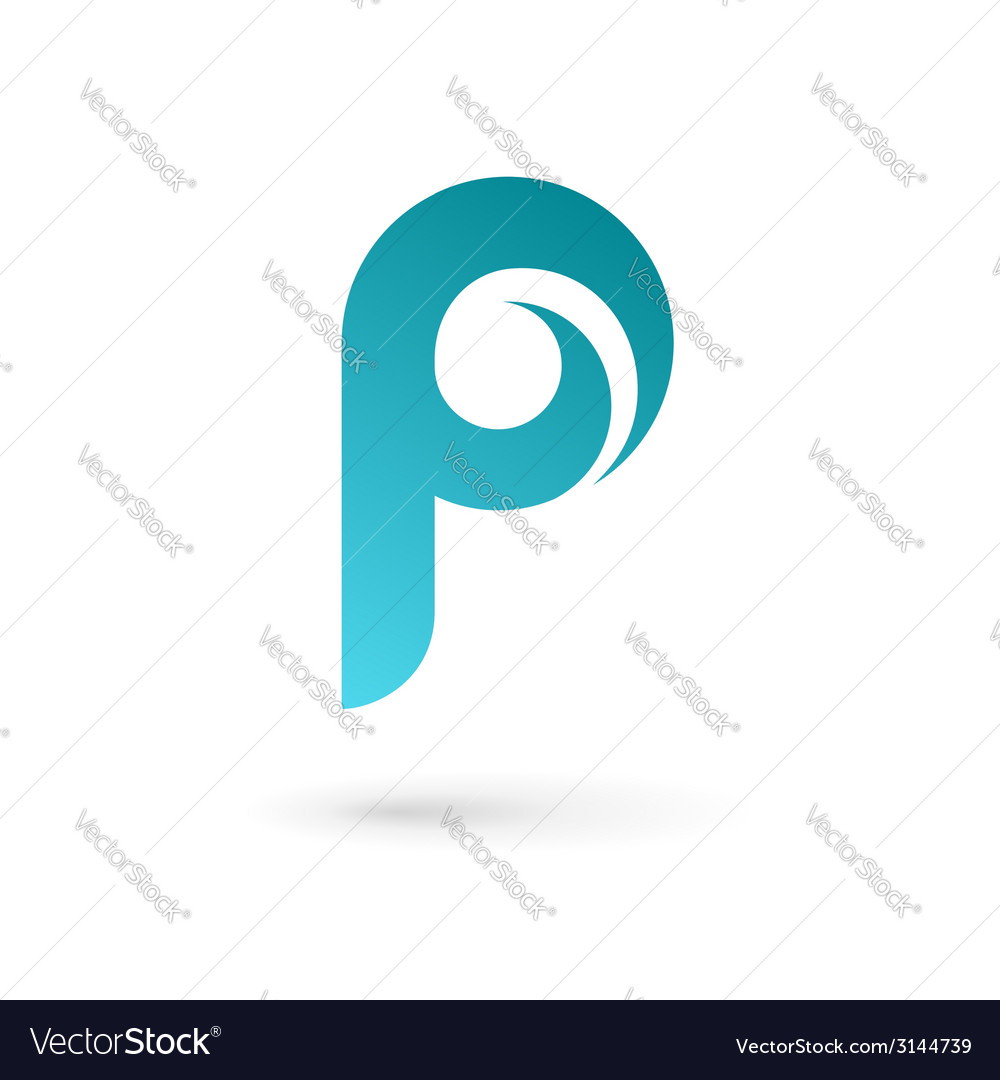 Letter P logo icon design template elements Vector Image