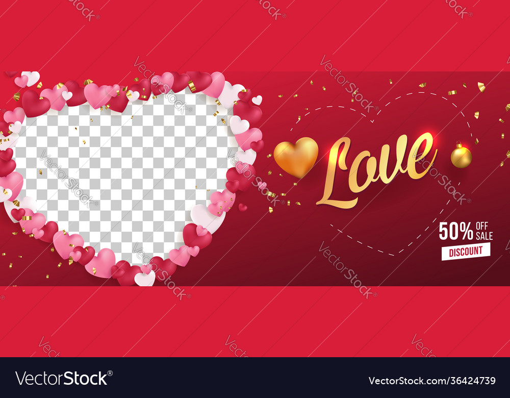 Love selling bannerposterflyer template design vector image Love selling bannerposterflyer template design